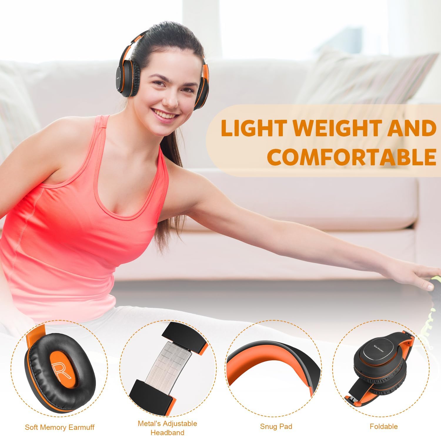 Thumbnail 3 de WorWoder W-915 wireless headphones, 80 hours