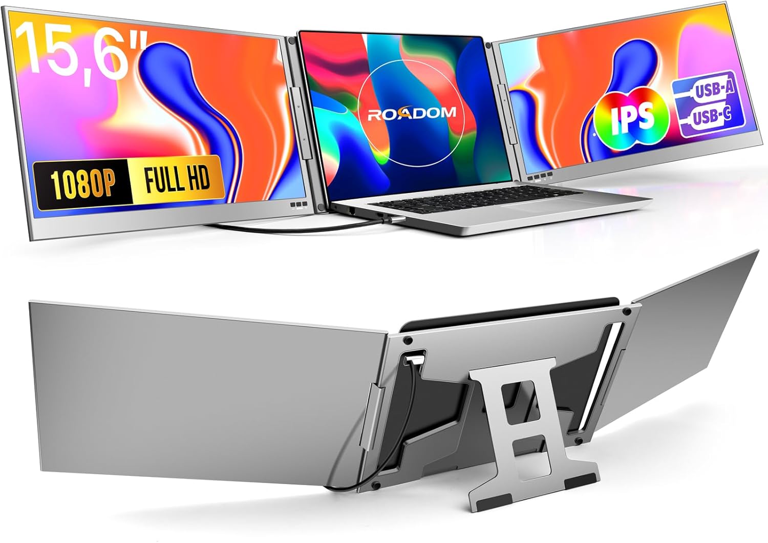 Thumbnail 6 de ROADOM 7" Touchscreen Monitor für Raspberry Pi IPS 1024×600 FHD Display mit Gehäuse