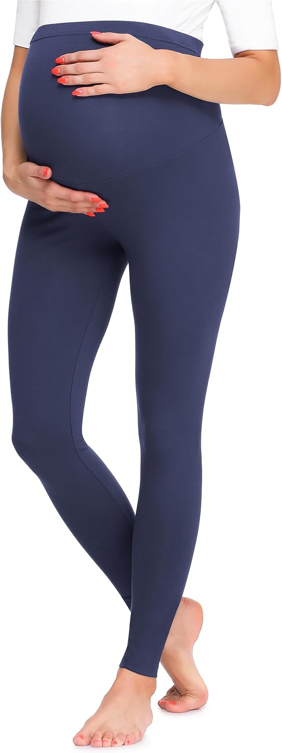 Detalle 2 de Be Mammy Umstandsleggings BE20-257 – lange Schwangerschaftsleggings mit hohem Bund
