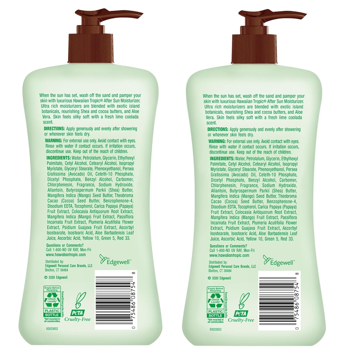 Thumbnail 4 de Hawaiian Tropic Lime Coolada After Sun Lotion Twin Pack (Aloe, Cocoa Butter & Shea Butter) — 16 fl oz each
