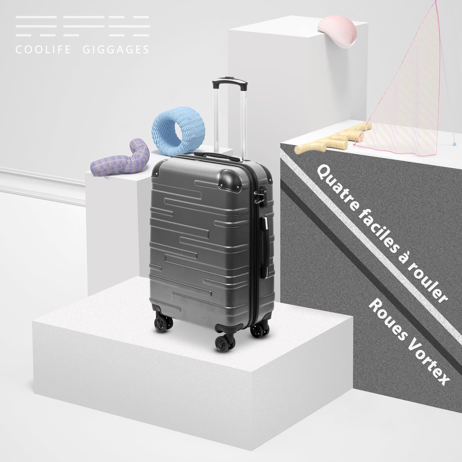Detalle de COOLIFE Valise 77 cm 93 L Rigide