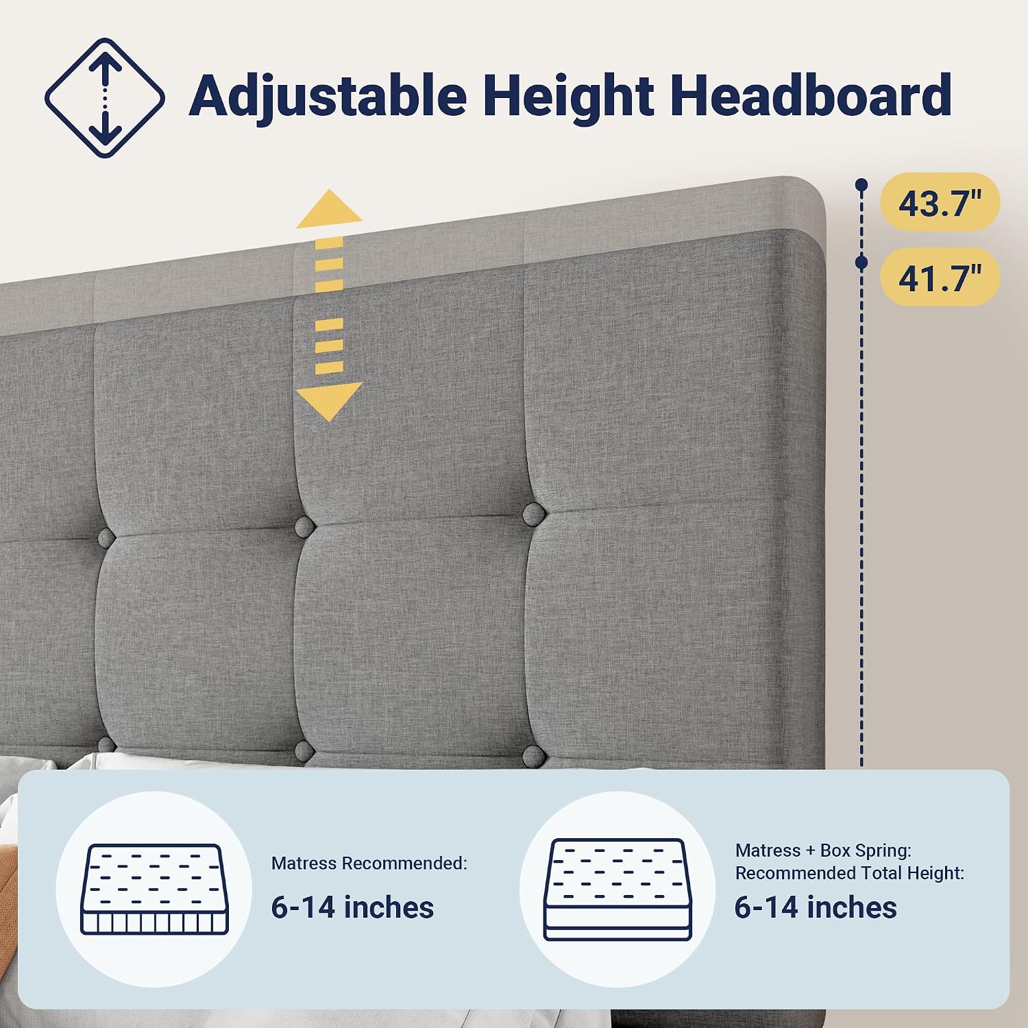 Detalle 2 de Allewie Full Storage Bed Frame with 4 Drawers