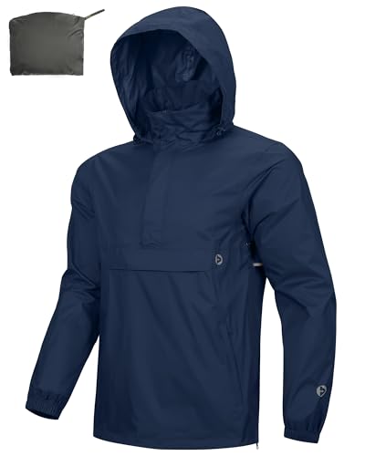 Detalle de Outdoor Ventures Men’s Waterproof Packable Pullover Rain Jacket