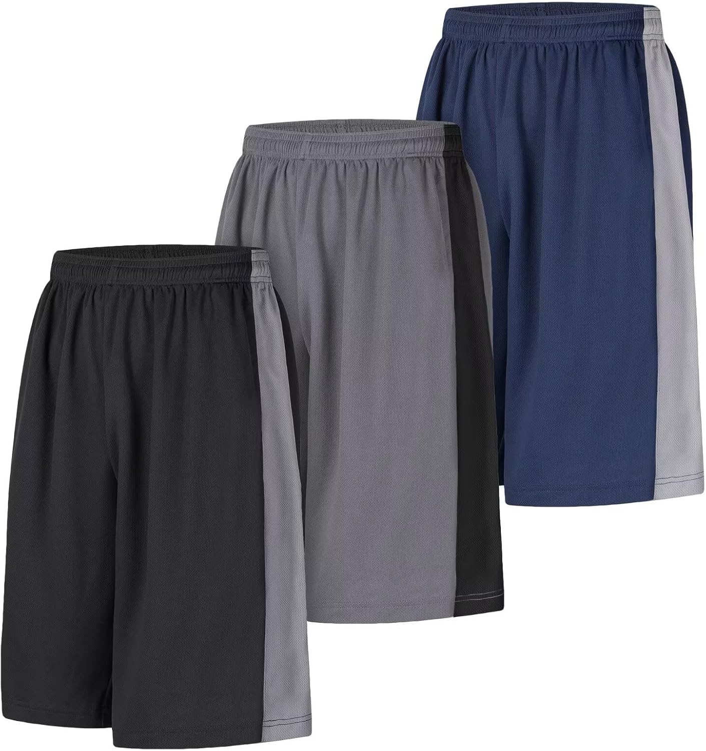 Detalle de LukBerd Men’s Long Athletic Shorts for Basketball & Gym (Camo, Quick-Dry with Pockets)