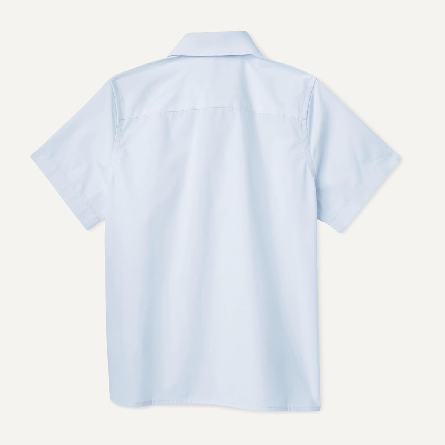 Detalle de Amazon Essentials Boys' Easy-Iron Short-Sleeve Poplin School Uniform Shirt, Pack of 3