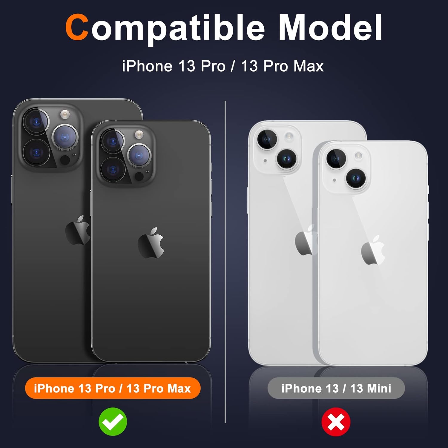 Detalle 2 de UniqueMe Clear Camera Lens Protector for iPhone 13 Pro and 13 Pro Max, 3-Pack