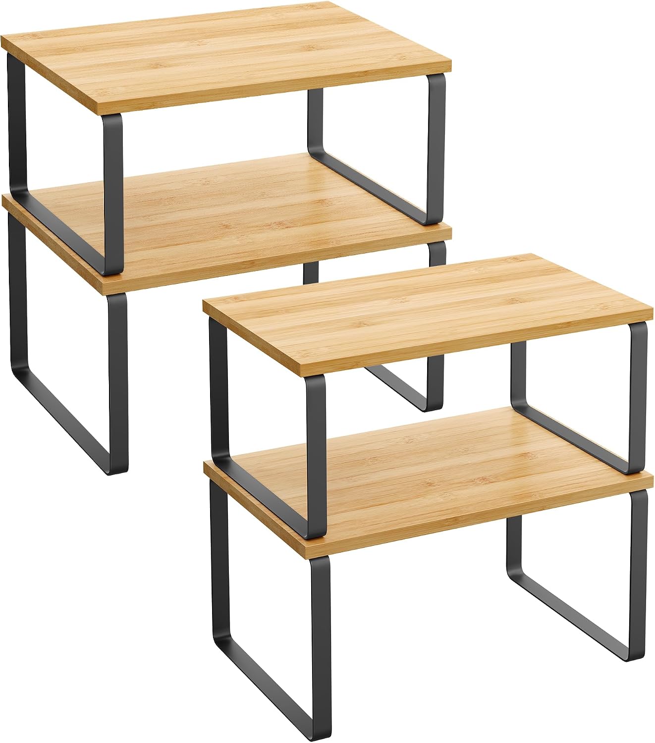 Detalle de SONGMICS BYSTRO KCS10NB kruidenrek, 4-delig, stapelbaar en uitschuifbaar