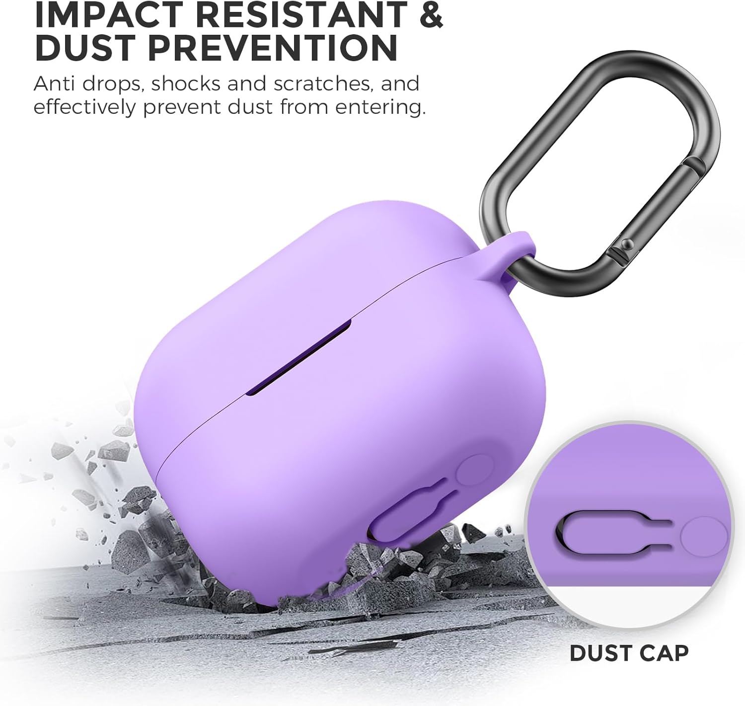 Detalle 2 de AhaStyle Silikon Hülle für Samsung Galaxy Buds 3 FE (2025) / Buds3 Pro / Buds3 – Stoßfester Schutz