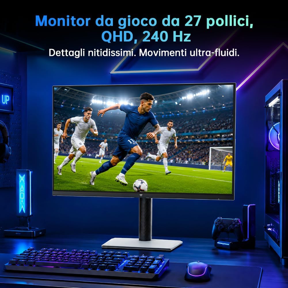 Detalle 2 de KTC H27E6S: Monitor Gaming 27" QHD, 240 Hz (275 Hz OC), HDR400, Fast IPS e G-Sync/FreeSync