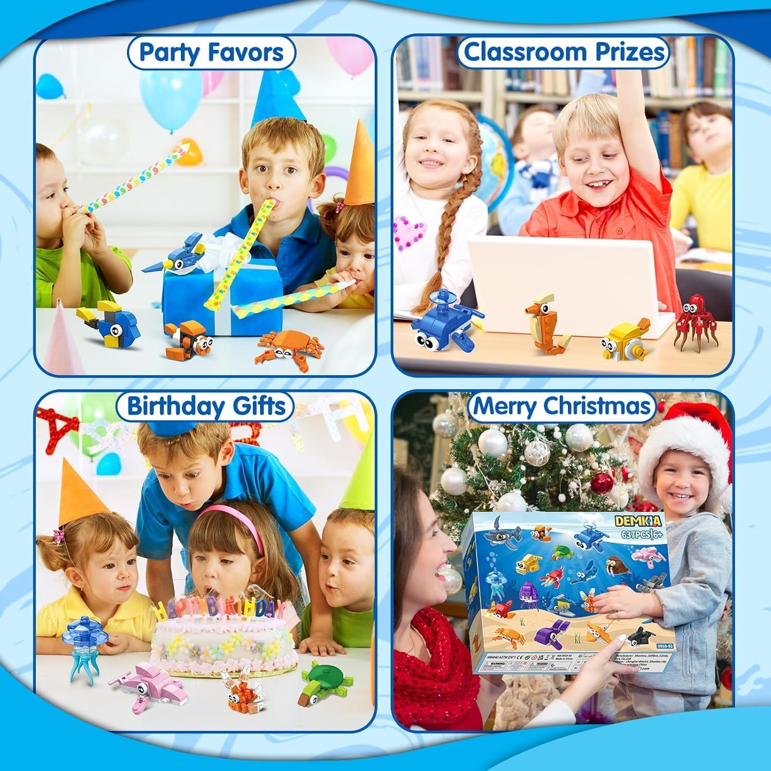 Thumbnail 6 de JoyJoyful Marine 12-Pack 3-in-1 Animal Building Sets for Kids