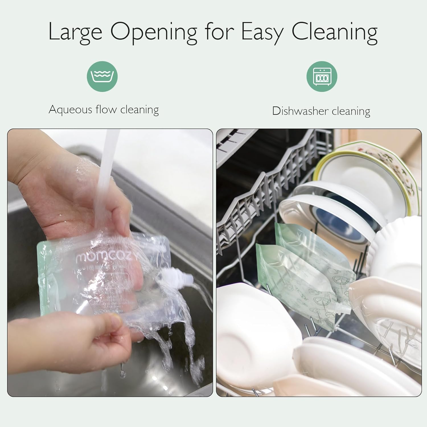 Thumbnail 6 de momcozy Reusable Baby Food Pouches for Toddlers (BPA-free) – Refillable squeeze pouches, 10 packs, 3.4–4oz