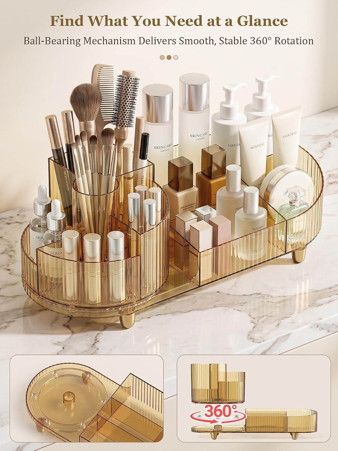 Detalle 2 de Booklov Rotating Makeup Organizer, Acrylic