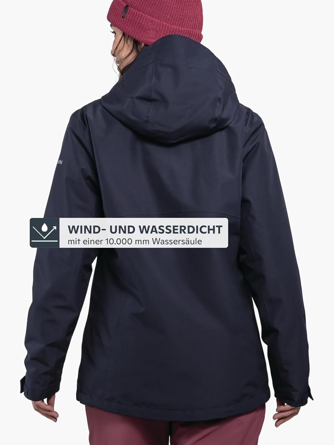 Detalle de Schöffel Damen 3in1 Jacket Style Okere WMS – Wasserdichte 3-in-1 Outdoorjacke mit herausnehmbarer Fleecejacke