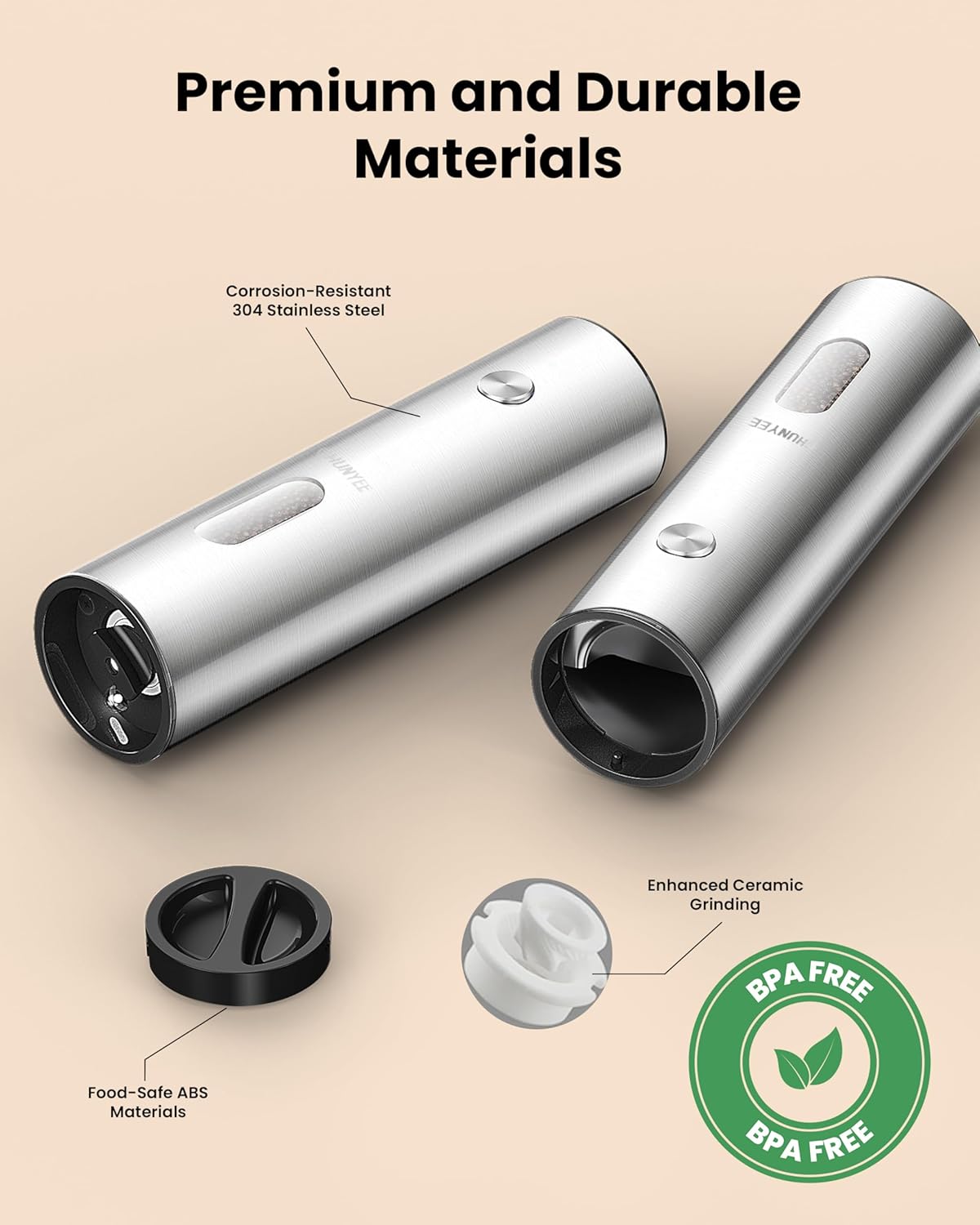 Thumbnail 4 de Electric Salt and Pepper Grinder Set 2-piece 🧂