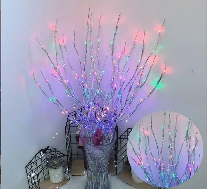 Detalle de DK177 Sliver colour 2-Pack LED Branch Lights, 30-Inch Brown Twigs