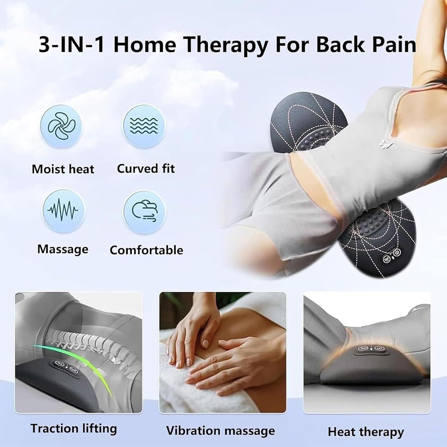 Detalle de Hsurbtra Theraback 3-in-1 back therapy device