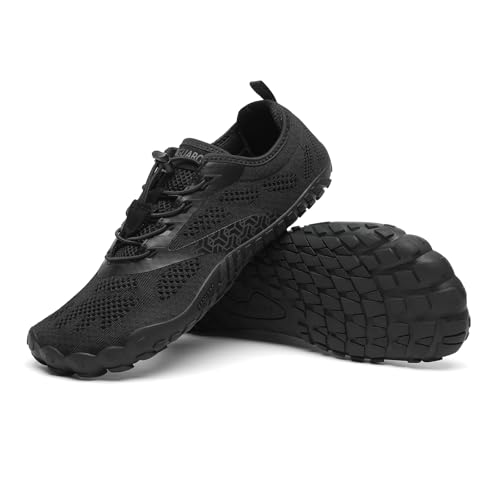Detalle de SAGUARO Zapatillas Barefoot Minimalistas para Mujer y Hombre, Zapatillas de Trail Running, Negro Vanta, Gr.39