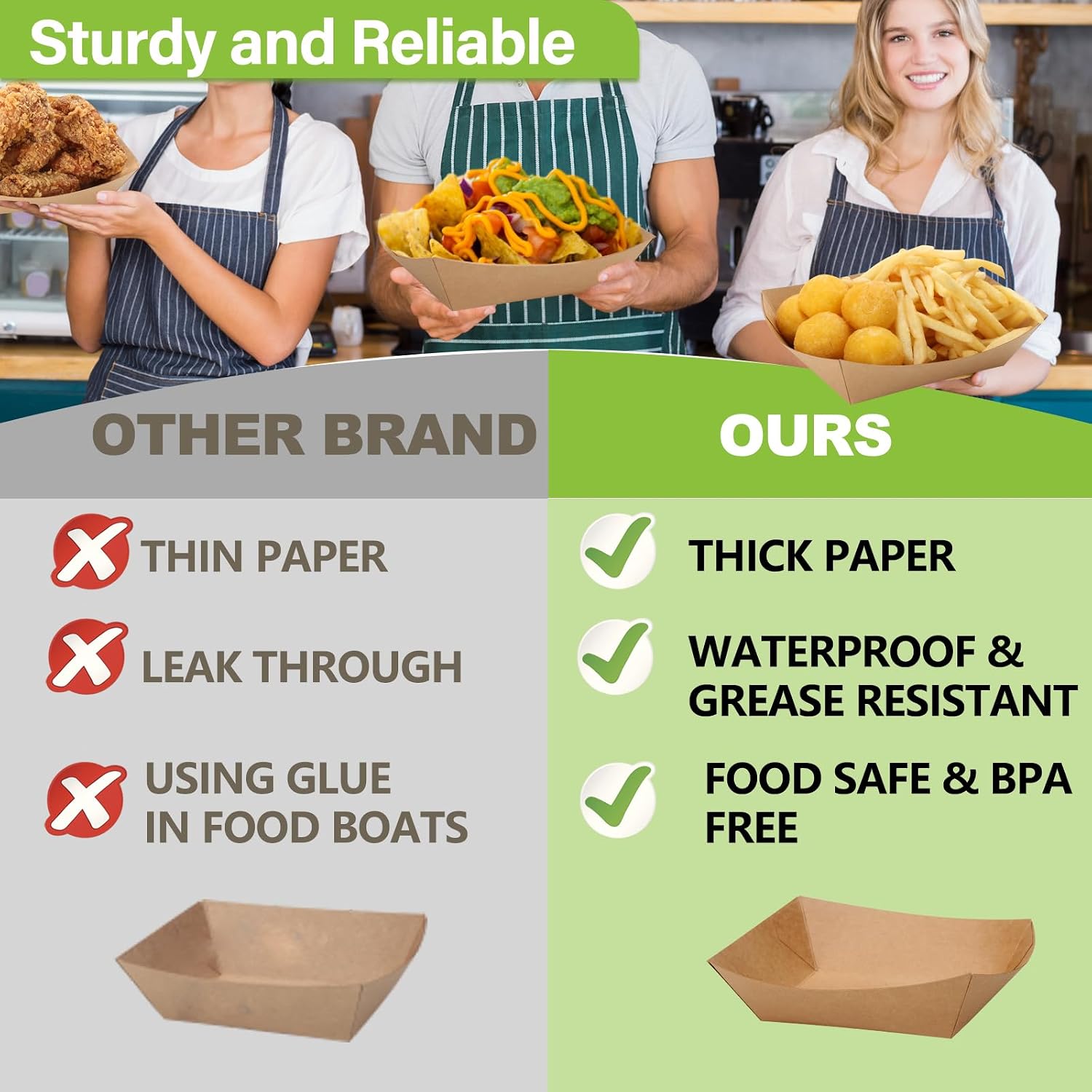 Thumbnail 6 de PULOSPACK Paper Food Boats, 3 lb