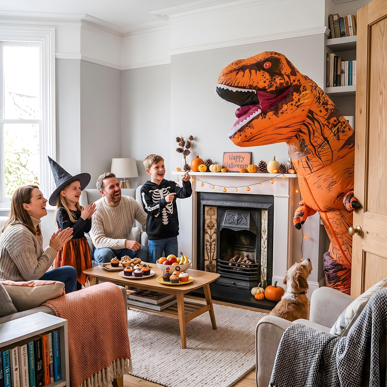 Detalle de MASTAOUTDOOR Inflatable T-Rex Costume for Adults, Full-Body Halloween Suit
