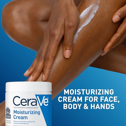 Detalle de CeraVe Moisturizing Cream: Face & Body Moisturizer for Dry Skin, 19oz