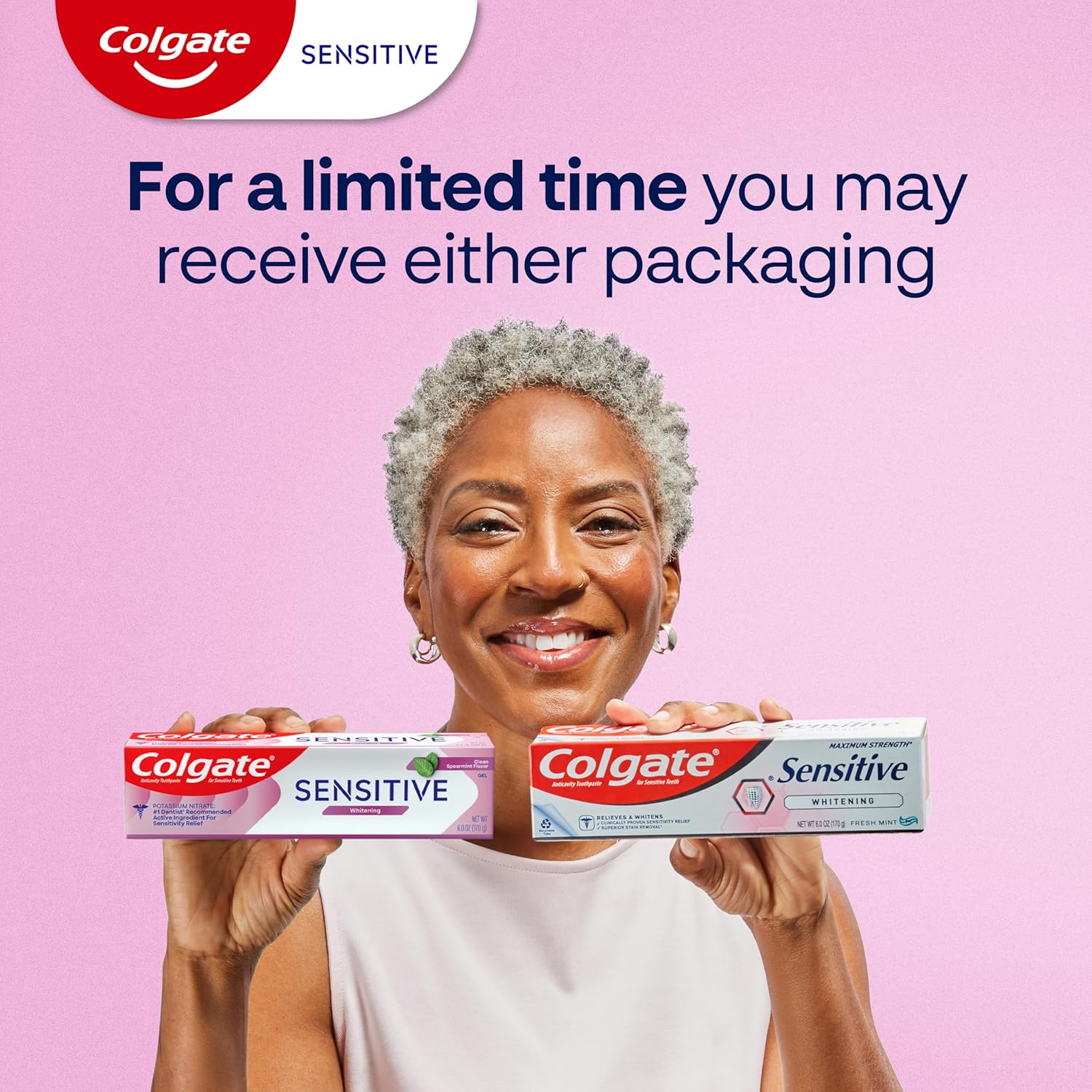 Thumbnail 1 de Colgate Whitening Toothpaste for Sensitive Teeth (Fresh Mint Gel) — 6 oz Pack of 3