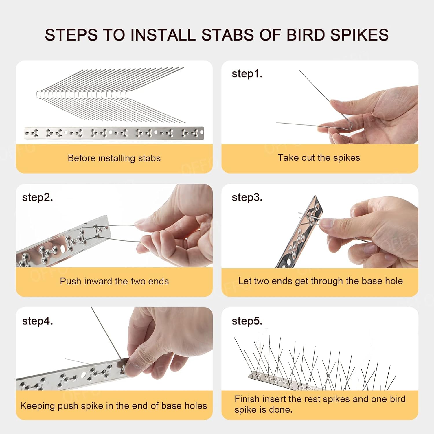 Thumbnail 4 de OFFO Bird Spikes 15 year coverage