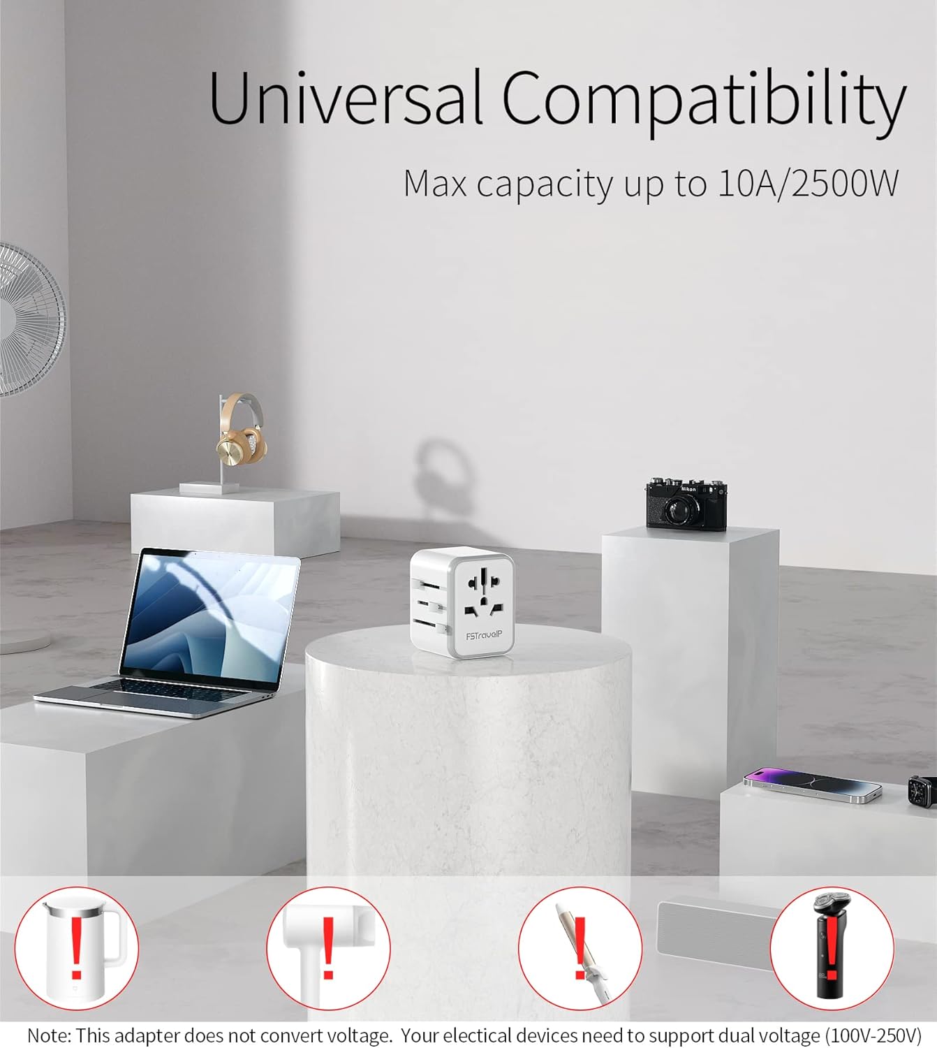 Thumbnail 4 de FSTravelP Universal Plug Adapter 150+ countries 🌍