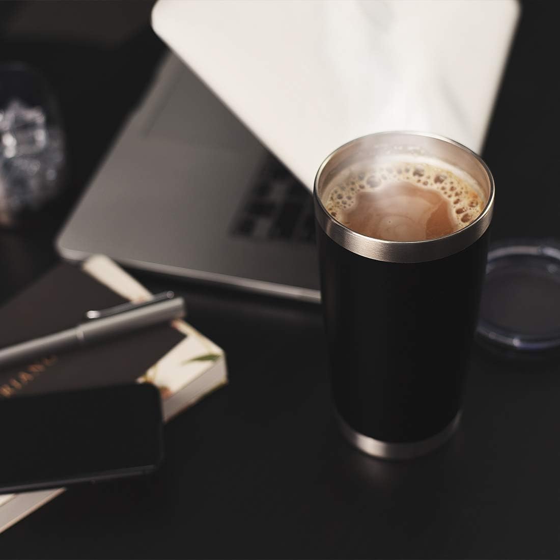 Thumbnail 6 de DOMICARE 20oz Stainless Steel Tumbler Bulk with Lid (12 Pack) - Double Wall Vacuum Insulated, Powder Black