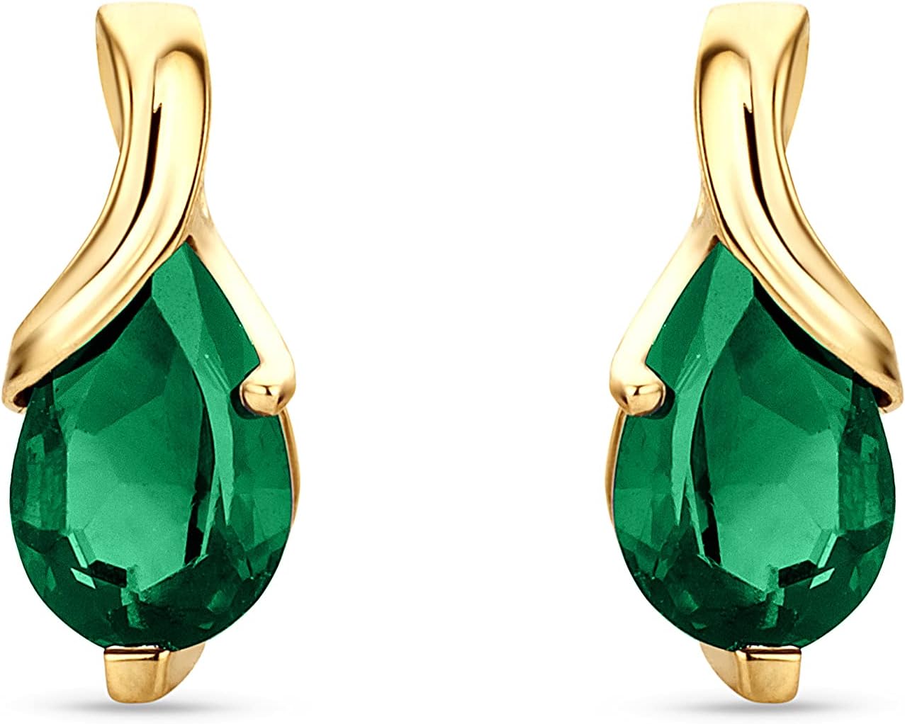 Detalle 2 de Orovi Pendientes gota oro 9 quilates