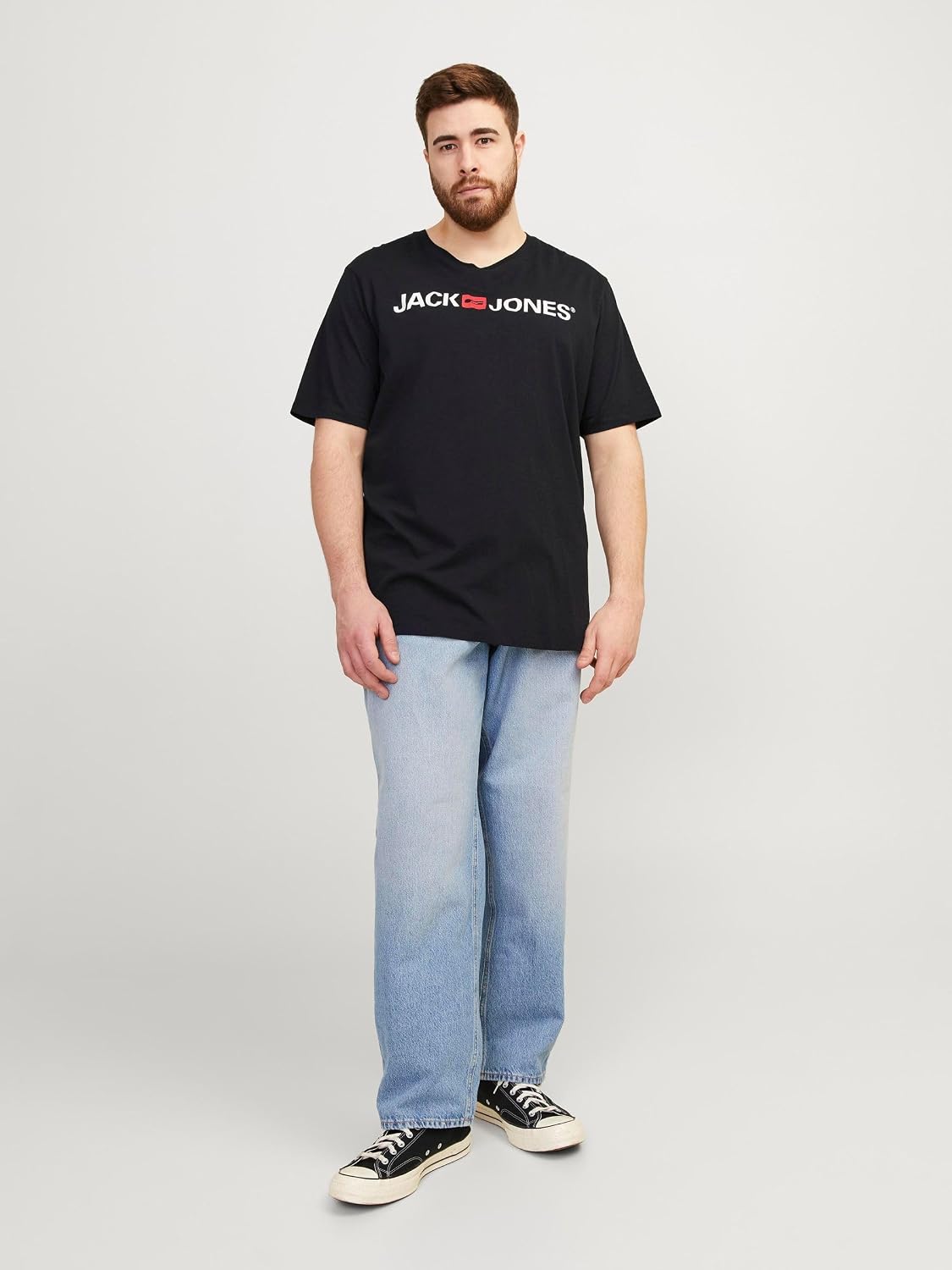 Detalle 2 de JACK & JONES Herren T‑Shirt Plus Size Logo T-Shirt