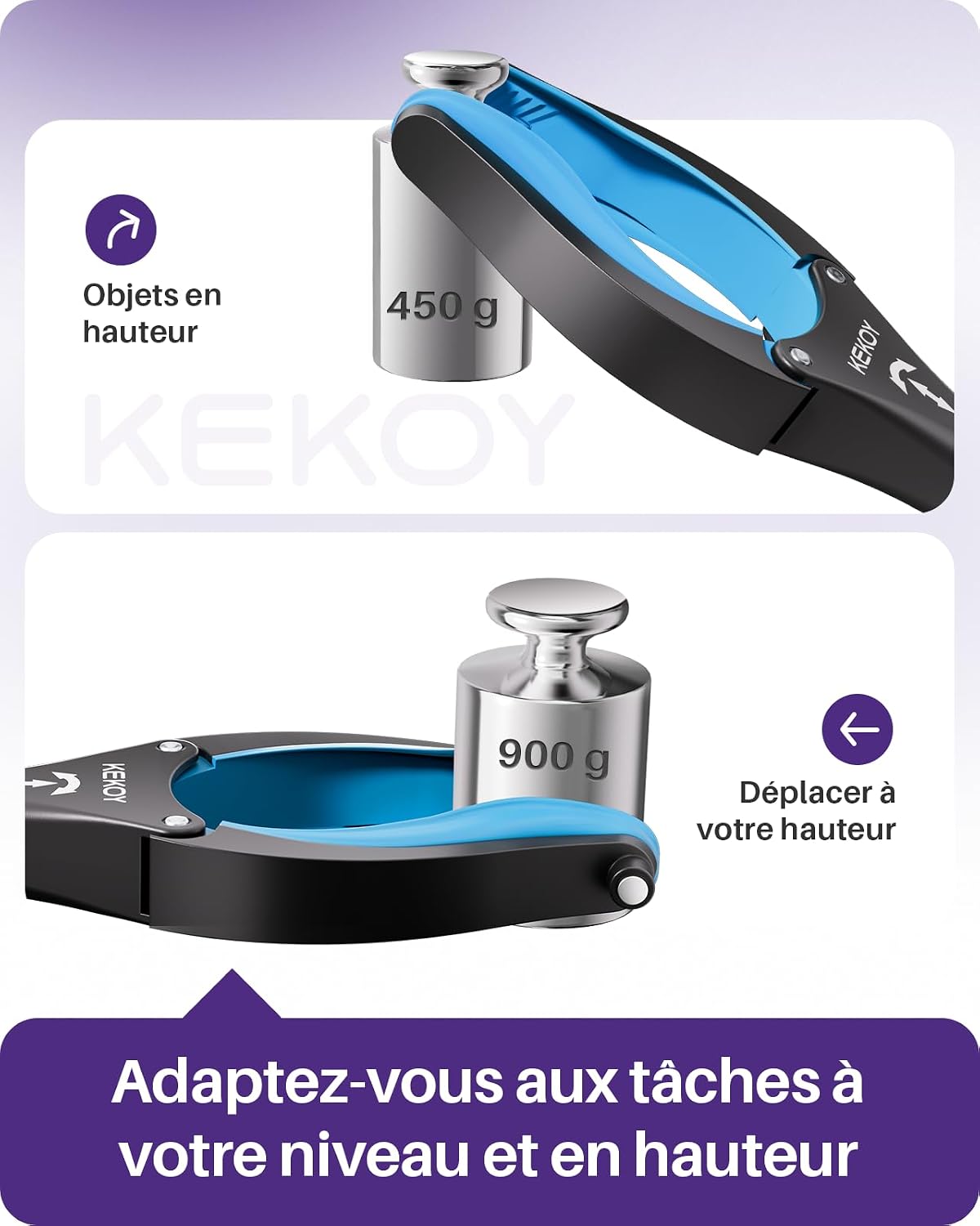 Thumbnail 6 de Kekoy 91 cm Foldable Light Weight Litter Picker with Rotating Jaw and Magnet – Ideal for Seniors