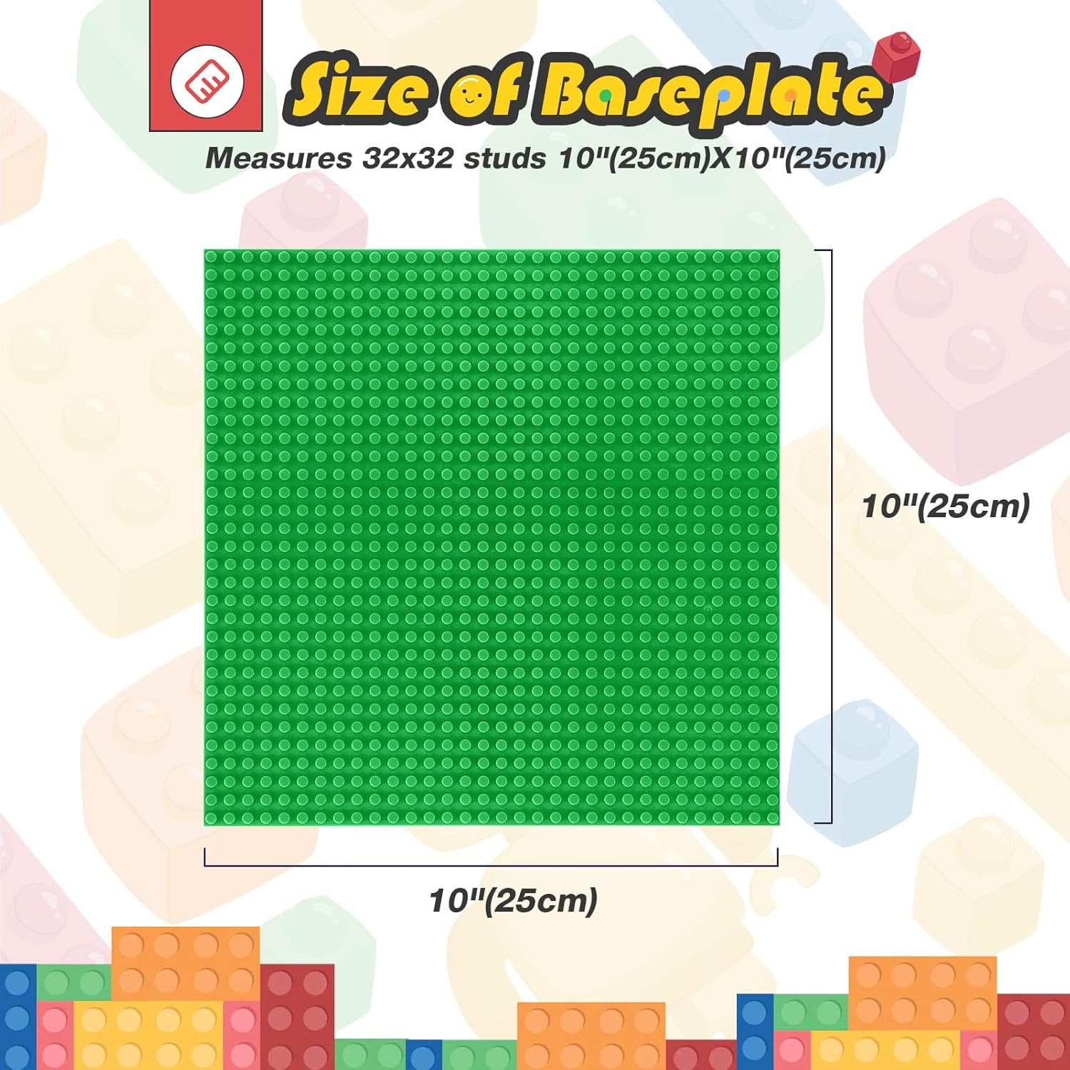 Thumbnail 6 de HUIZDQ 8 Pack Classic Baseplates 10" x 10" multicoloured 📐