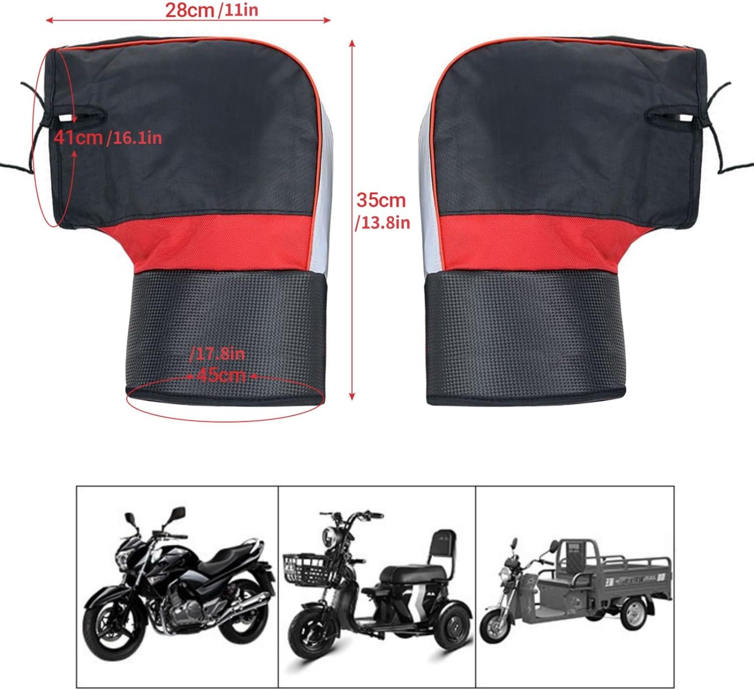 Detalle 2 de FINEVERNEK Guantes manillar moto 35 cm