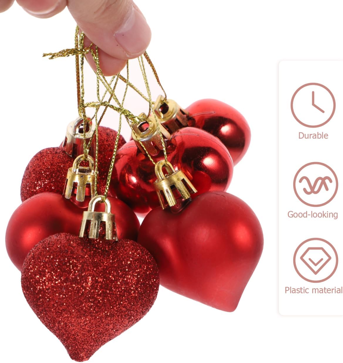 Thumbnail 6 de MAGICLULU 24pcs Heart-shaped Ball Ornaments