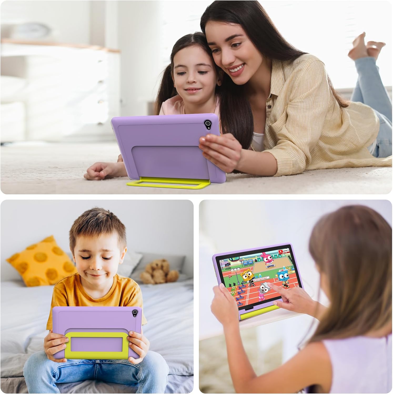 Thumbnail 6 de MUISOO 10 Inch Kids Tablet (Android 14) with Octa-Core, 8GB RAM, 64GB Storage, 1TB microSD support, dual cameras & parental controls (Purple)