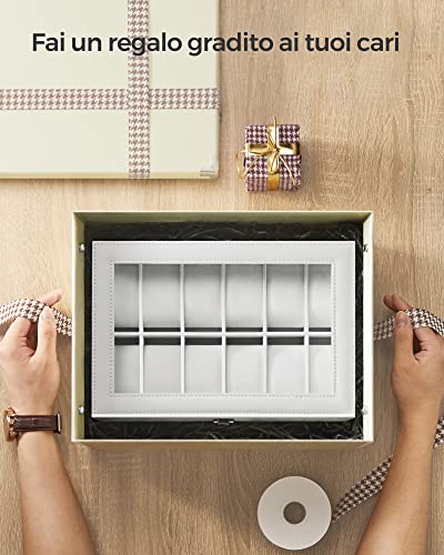 Thumbnail 6 de SONGMICS Porta Orologi a 12 Posti con Coperchio in Vetro – Eleganza e Organizzazione