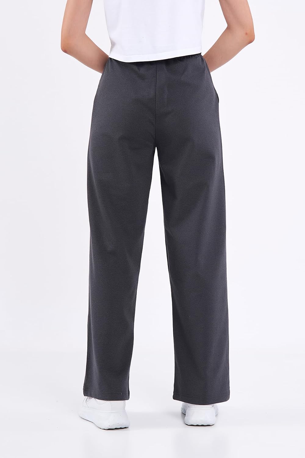 Detalle de COMEOR Women’s Jogging Bottoms – lightweight breathable cotton straight-leg joggers with pockets