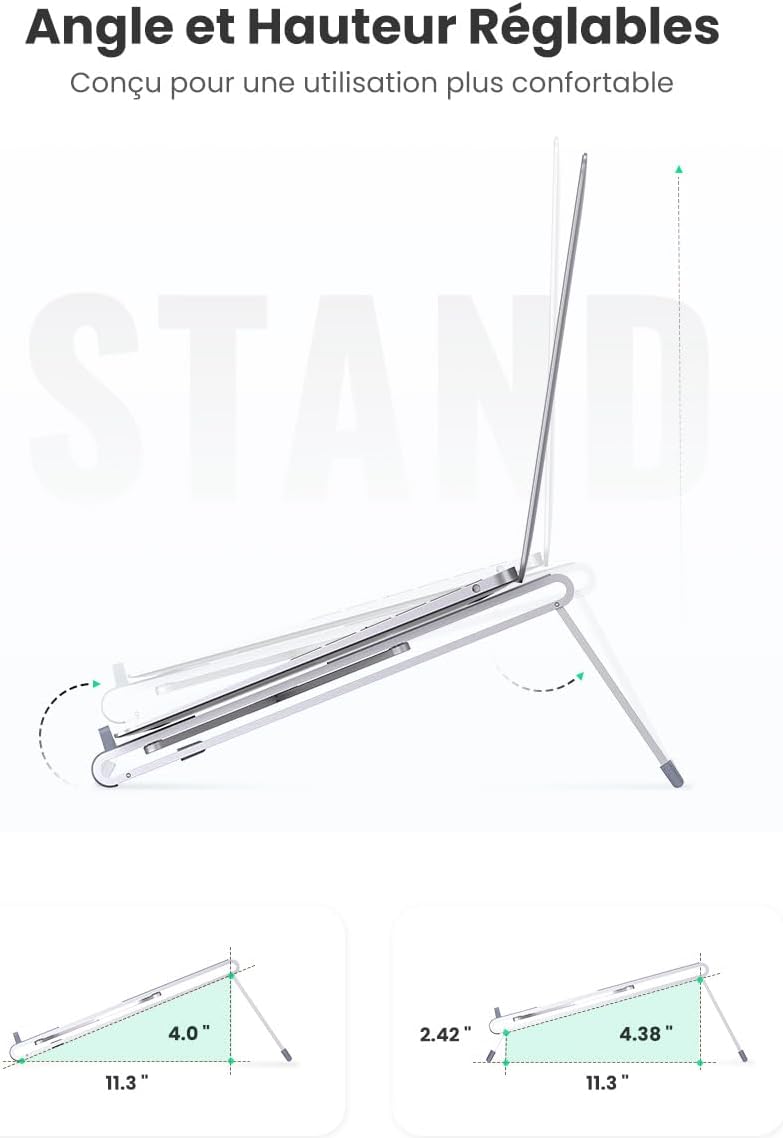 Thumbnail 2 de UGREEN Support ordinateur portable ventilé réglable 8–15,6" 💻