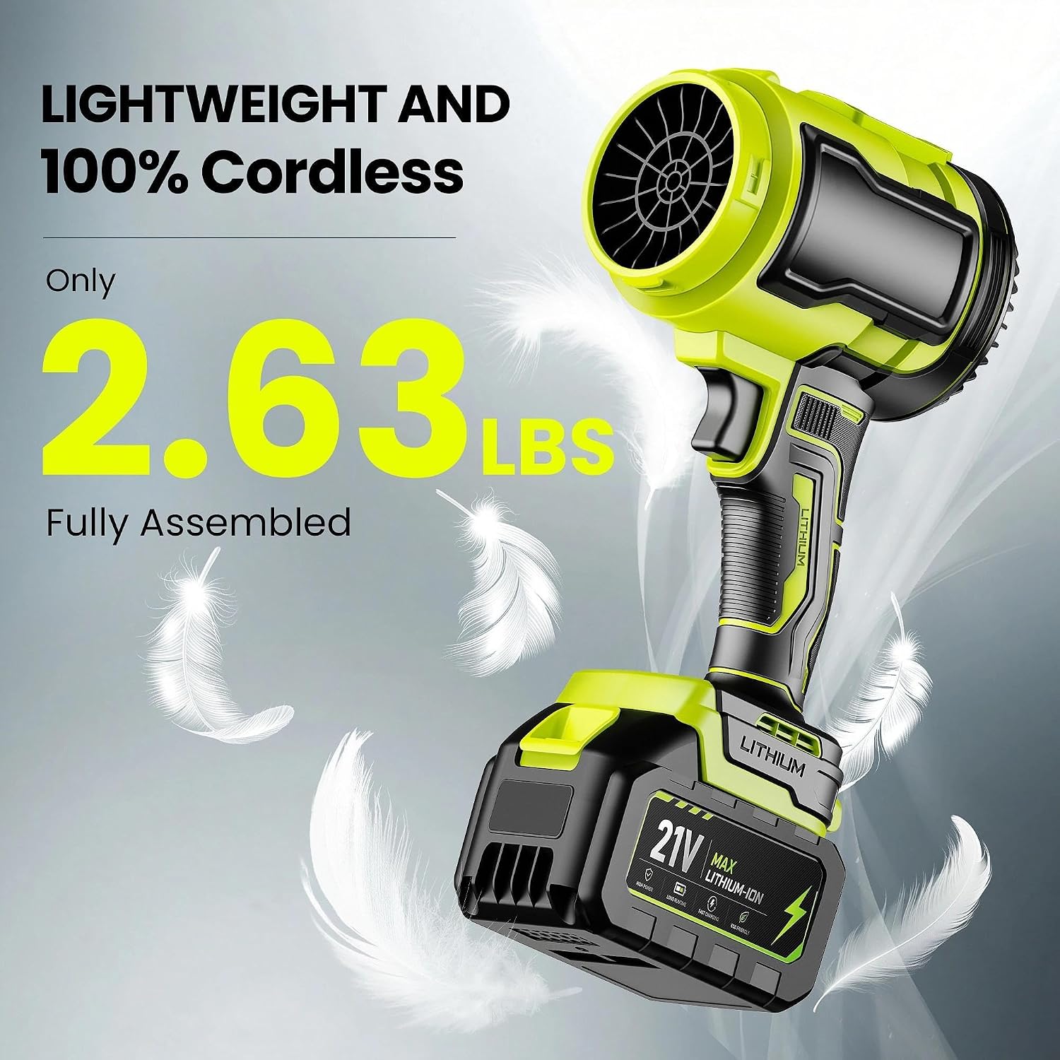 Detalle de Wanvzo Cordless Leaf Blower, 21V