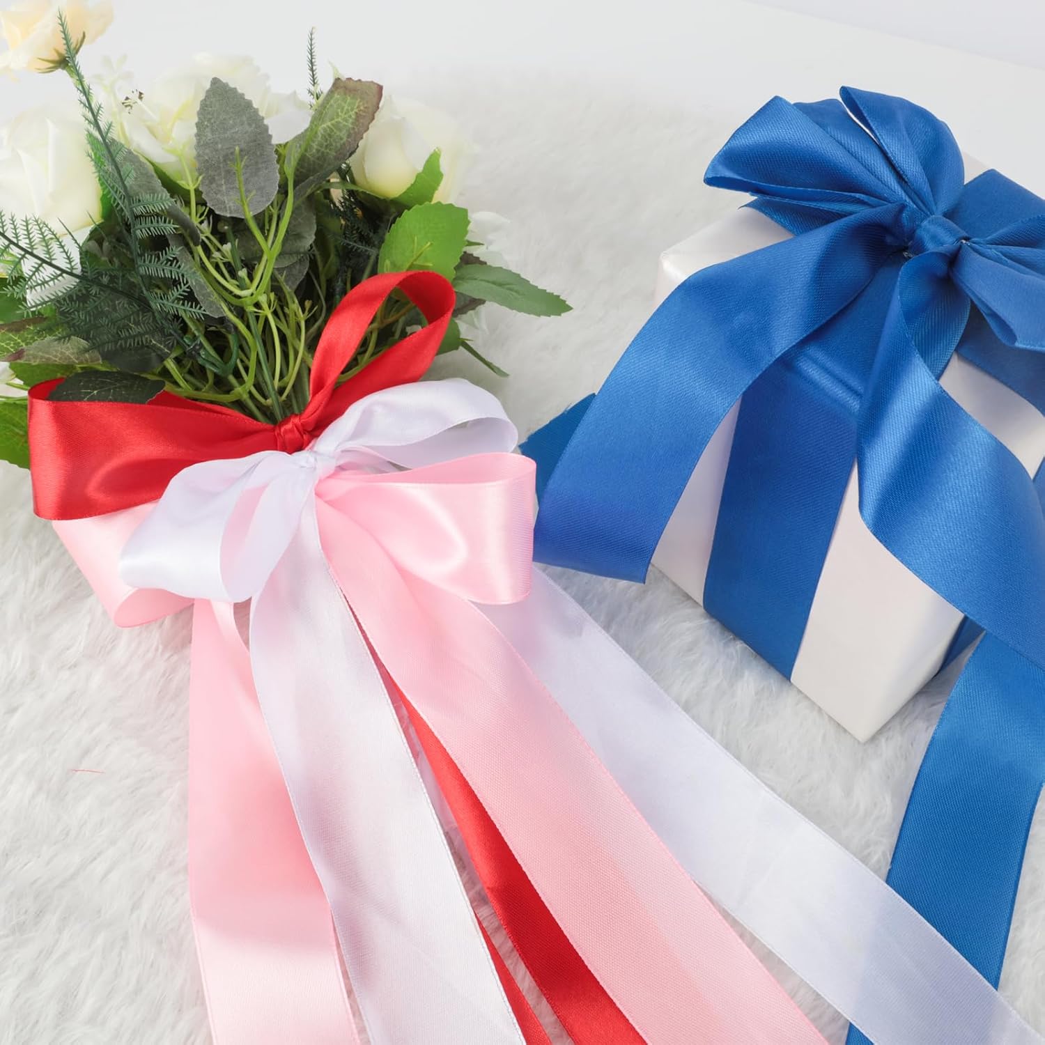 Detalle de NESCCI 800 Yards Ribbon – 1-1/2 Inch Satin Ribbon (Single Face) for Gift Wrapping and DIY Decor