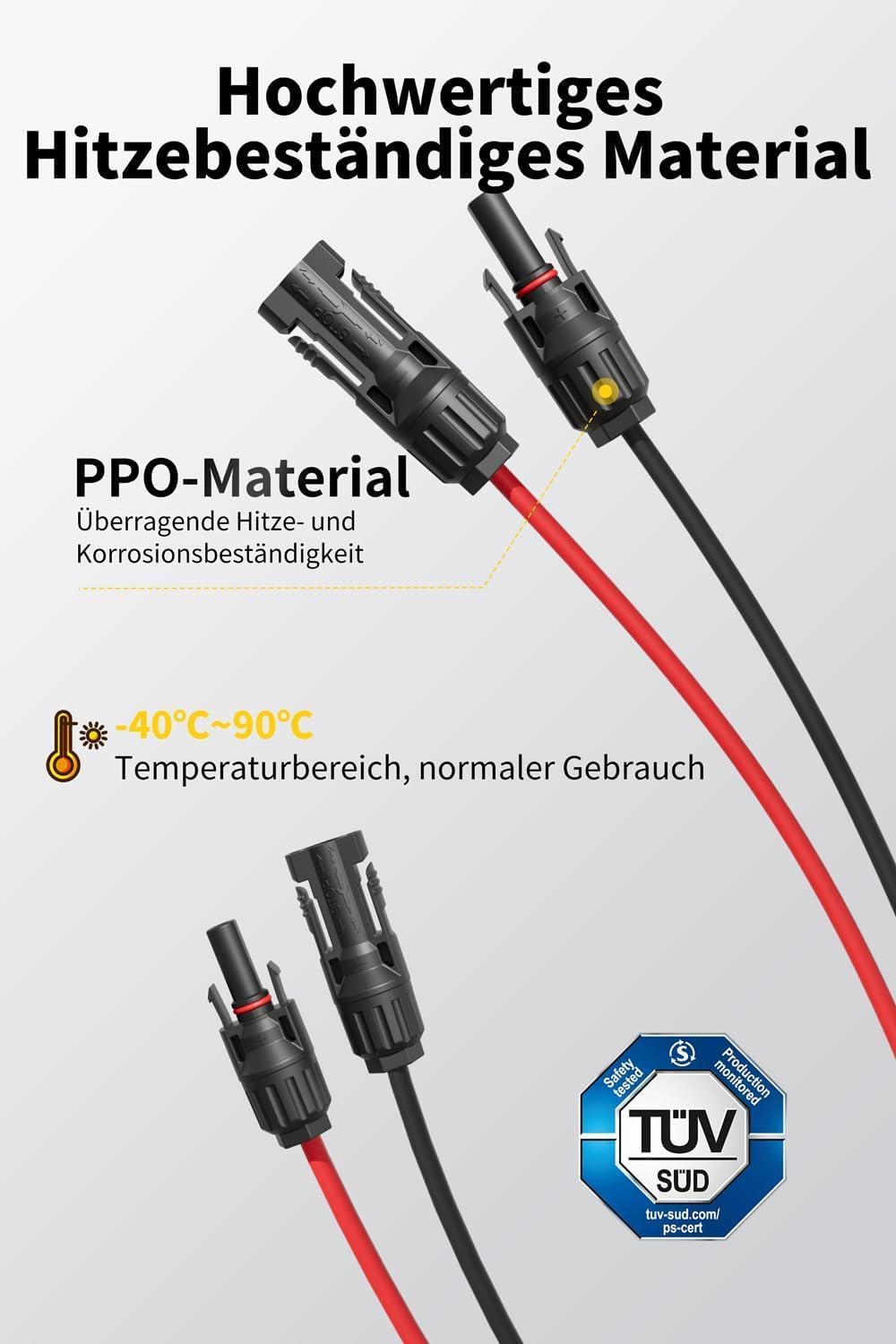 Thumbnail 5 de Solarkabel 4mm²/6mm² – Verlängerungskabel-Set für PV-Anlagen, IP67, 2 m