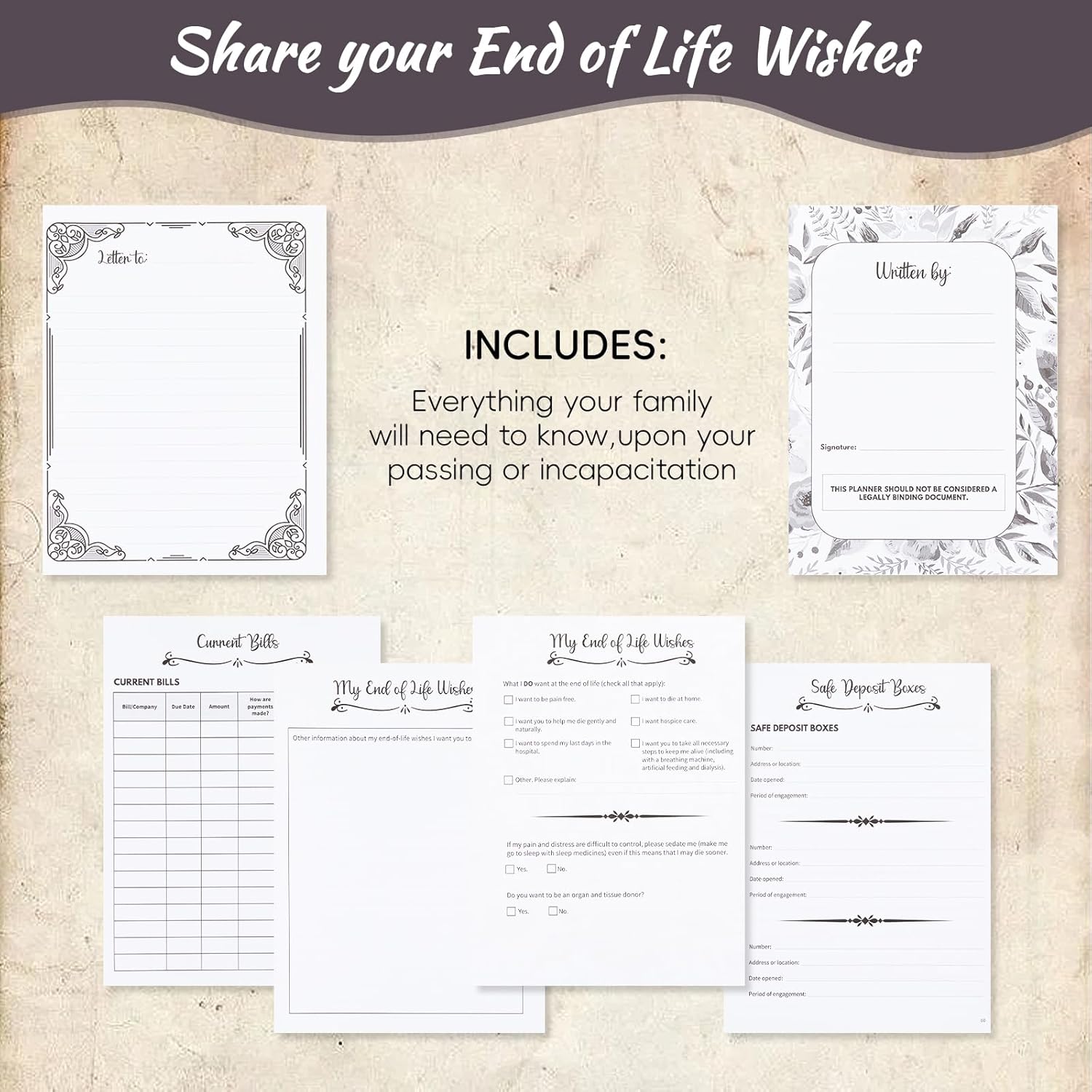 Thumbnail 3 de Bafeil End of Life Planner UK – “I’m Dead Now What” guided organiser notebook for final wishes
