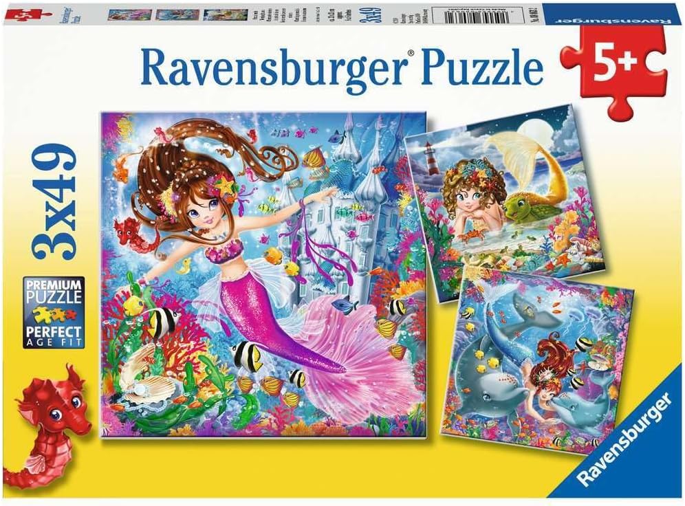 Detalle de Ravensburger Incantevoli Sirene Puzzle 3x49 pezzi
