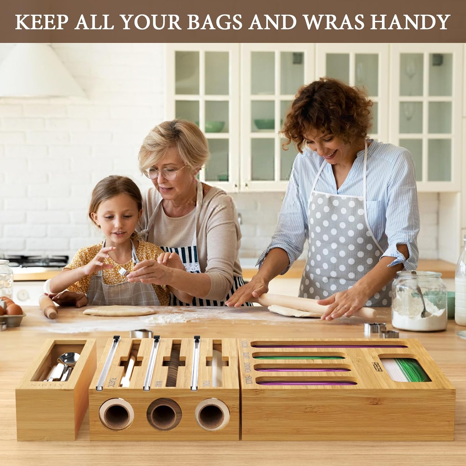 Thumbnail 6 de NIKUY Bamboo 9-in-1 Wrap and Bag Organizer