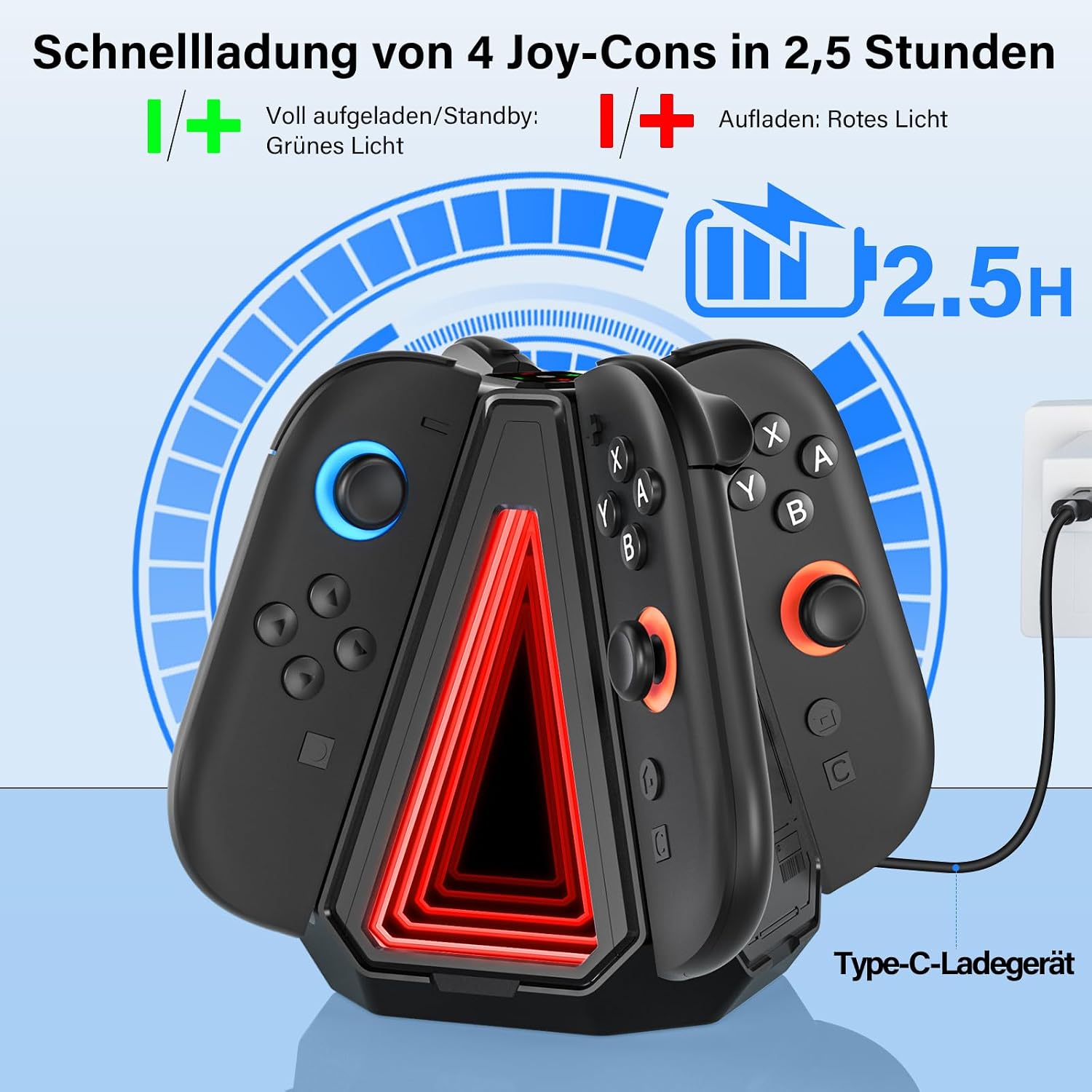 Thumbnail 4 de ZRZLMVP Switch-Controller-Ladestation 4 in 1