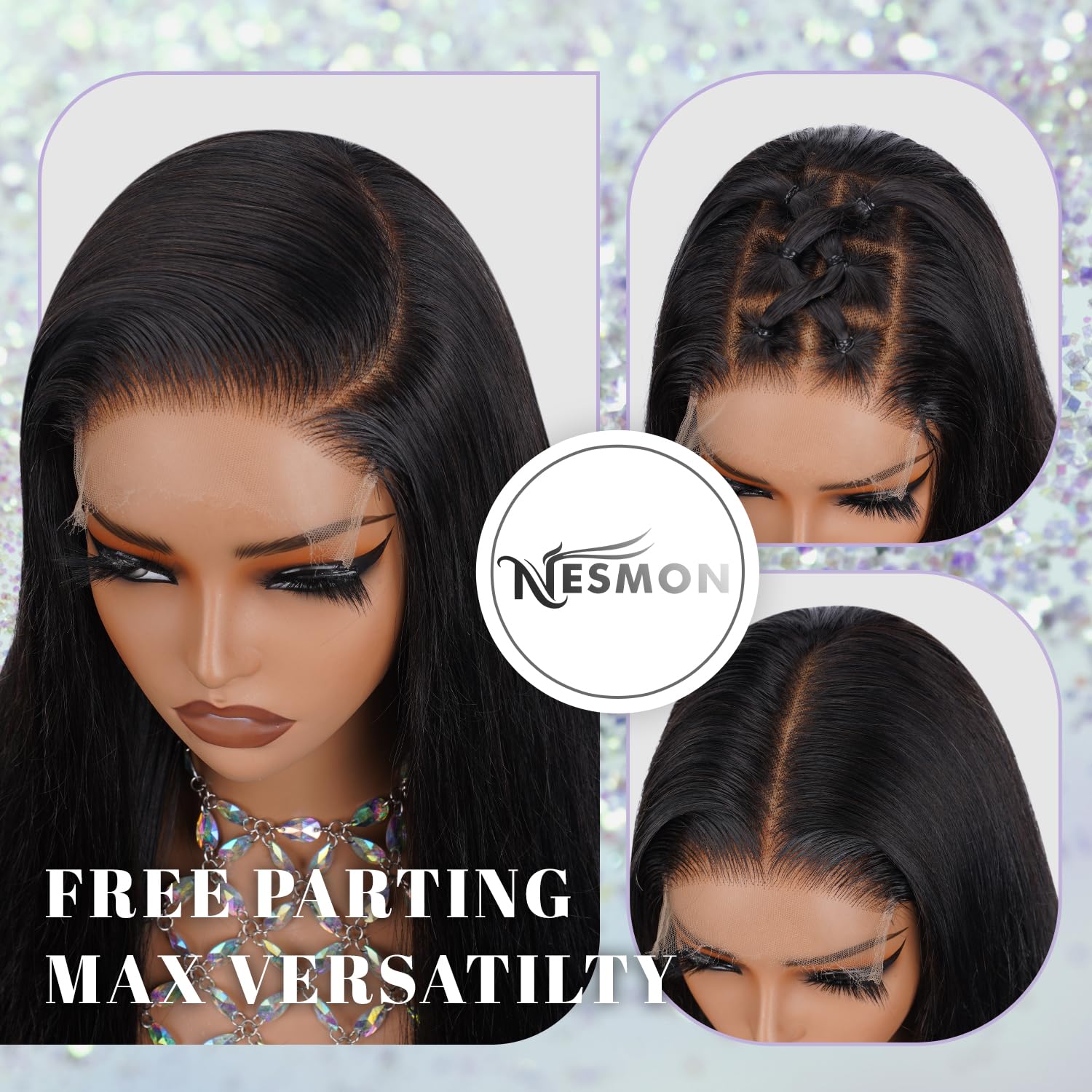 Detalle 2 de 34 Inch 5x5 Real SKINLIKE HD Lace Closure Wig with 200% Density