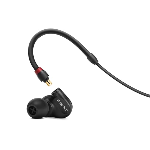Detalle 1 de Sennheiser IE 100 PRO Black – Präziser Monitoring-In-Ear-Hörer mit neuem 10 mm Breitbandwandler