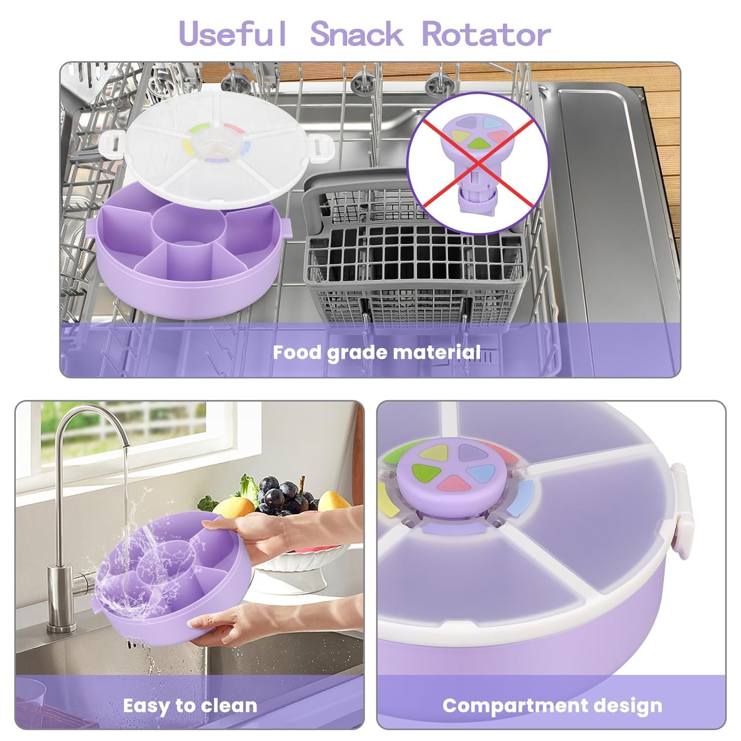Thumbnail 3 de Pawtong Snack Rotator Container, 5 Compartments