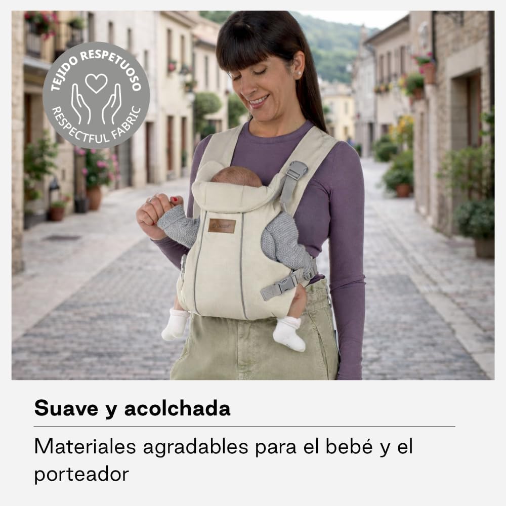 Detalle de Jané Dual Porte-bébé Ergonomique, Dès la Naissance — 3 positions, Beige