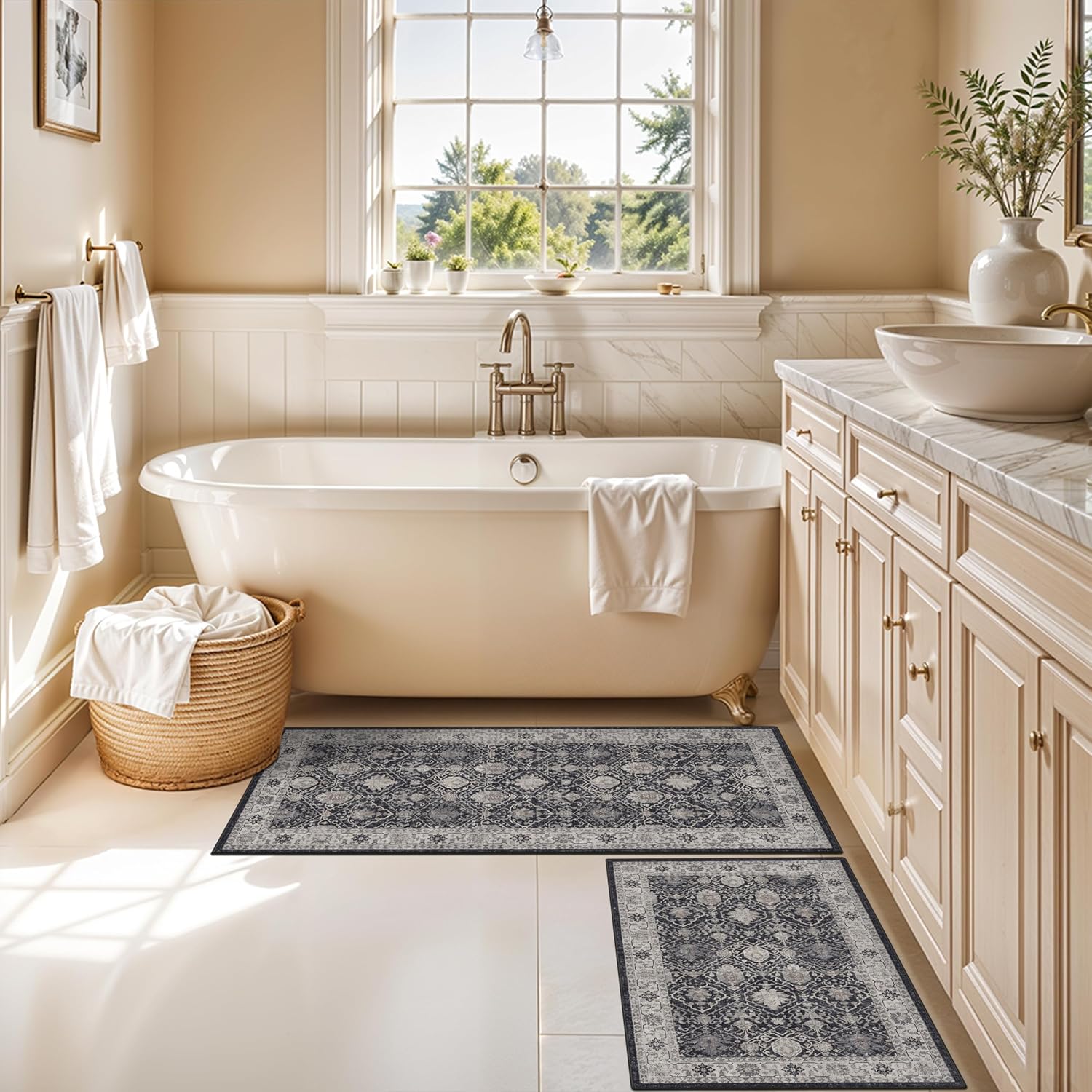 Detalle 2 de 2‑Piece Kitchen Sink Rug Set 0.2" Low Pile